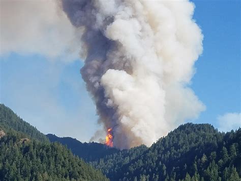 Skamania County Firefighters responded to reports of a wildfire on July 2 at approximately 11:19AM. Hot, windy conditions coupled with extreme terrain led to rapid fire spread and evacuations in the area. The fire transitions to a Type 4 IC Tuesday at 0600. Smoke and aircraft may be visible within the I-84 corridor.